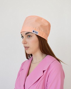 Медицинская шапочка персиковая